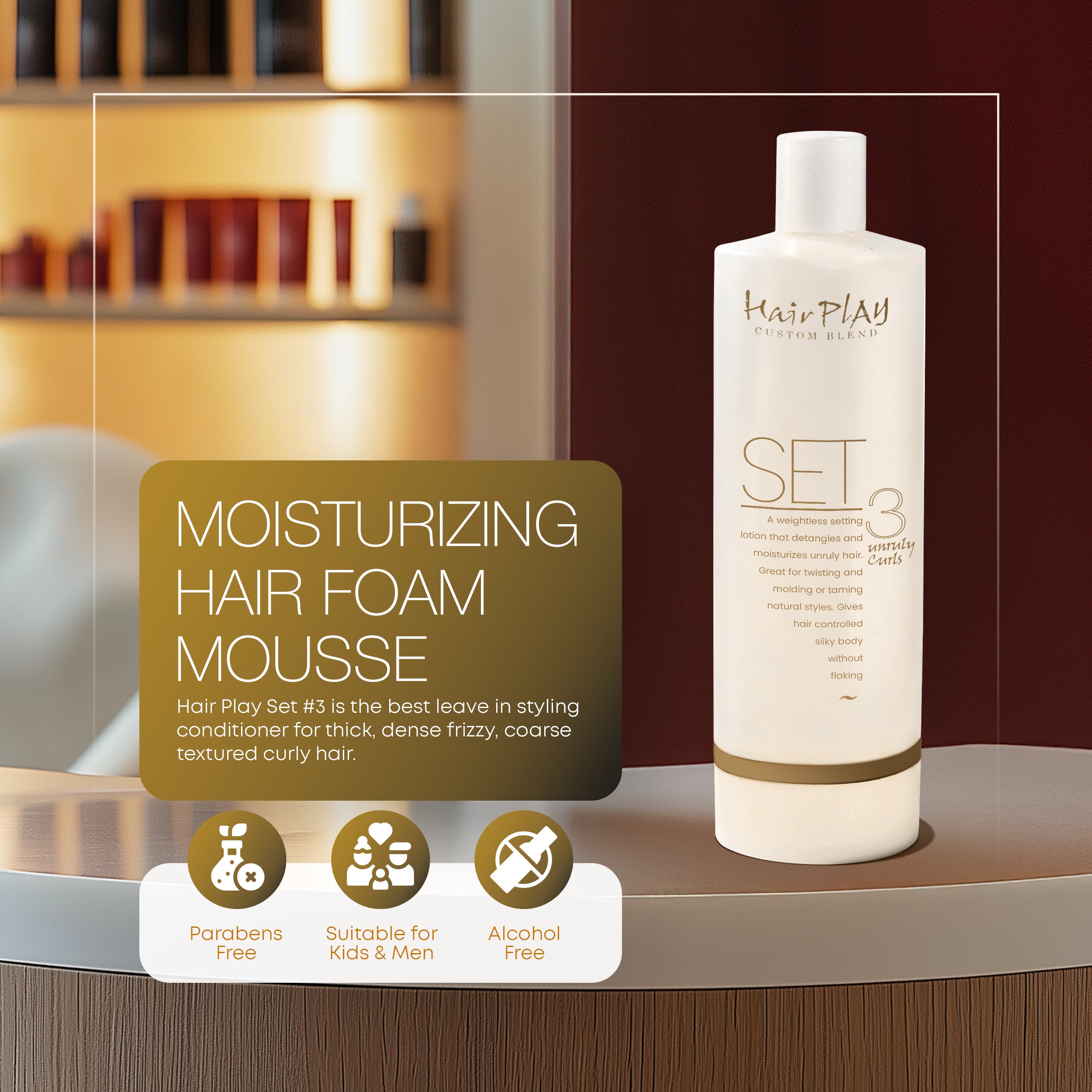 HairPlay SET #3 | Extra Hold | Hair Foam | 16oz. Refill