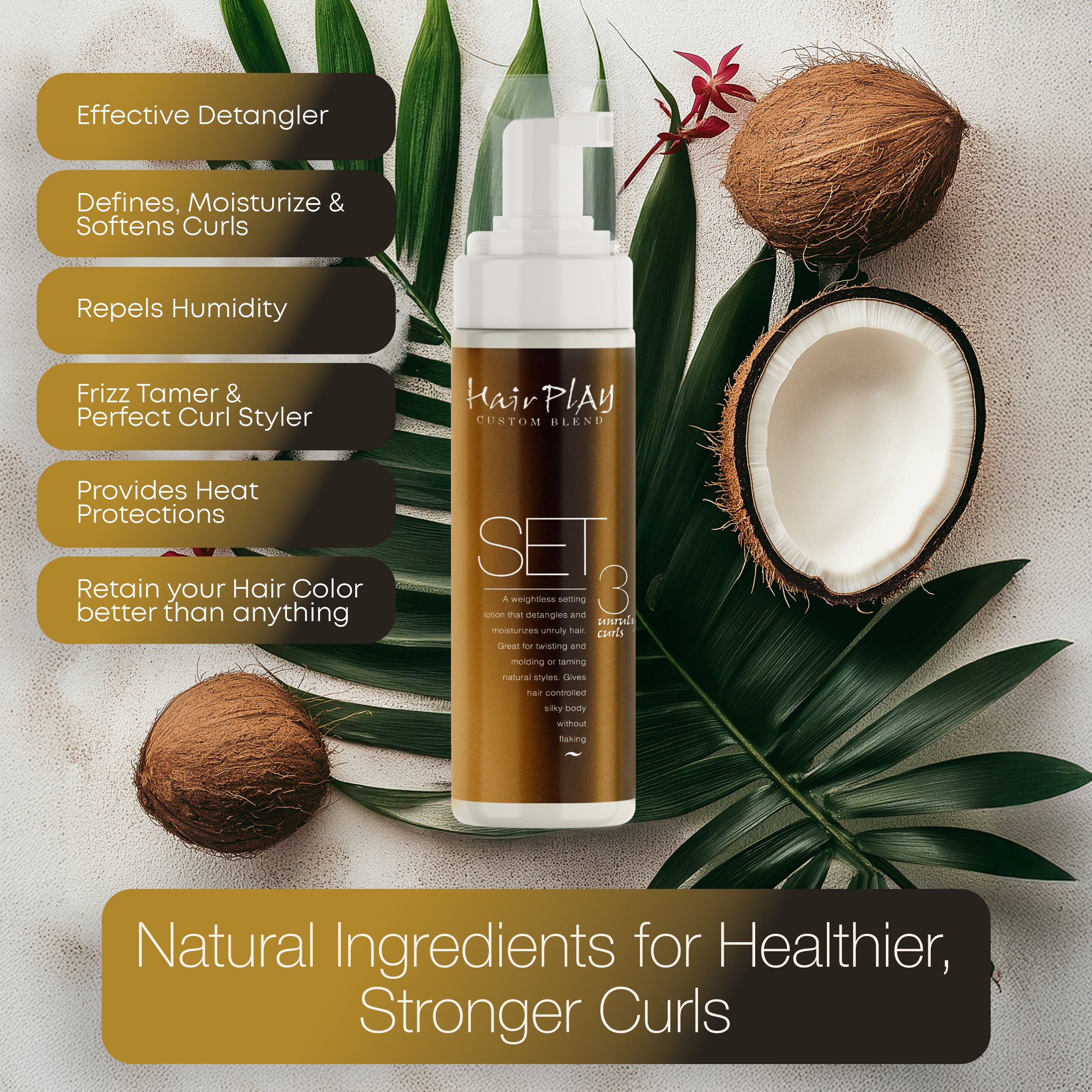 HairPlay SET Light Hold -Hair Styling Foam -Travel Size